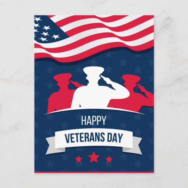 Veteranernas dag helg vykort (Framsida)