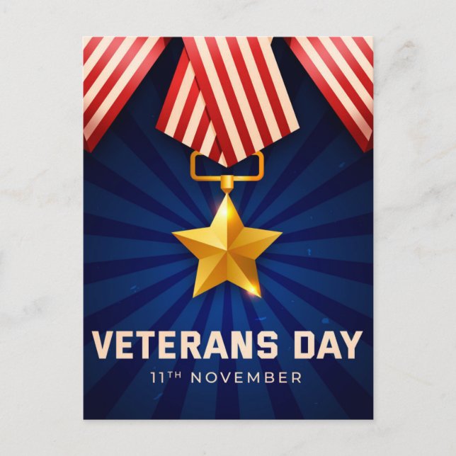 Veteranernas dag helg vykort (Framsida)