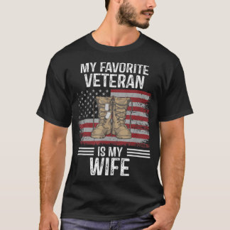 Veteranernas dag min favoritveteran är min fru fun t shirt
