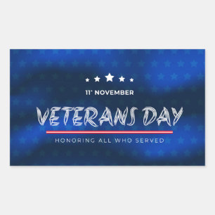 Veteranernas dag rektangulärt klistermärke