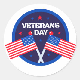 Veteranernas dag runt klistermärke