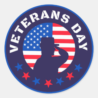 Veteranernas dag runt klistermärke
