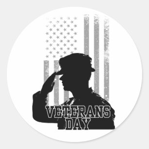 Veteranernas dag runt klistermärke
