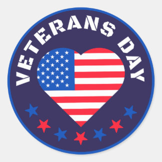 Veteranernas dag runt klistermärke