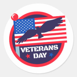 Veteranernas dag runt klistermärke