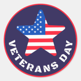 Veteranernas dag runt klistermärke