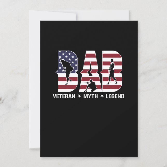 Veteranernas dagstöd i Pappa vid Lycklig Tack Kort (Framsida)