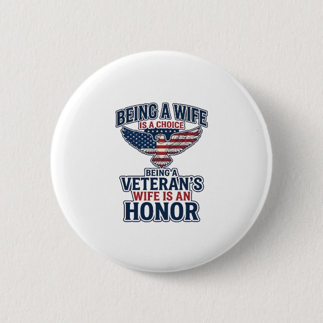 Veteranfrus heder patriotiska örn skjorta knapp (Framsida)