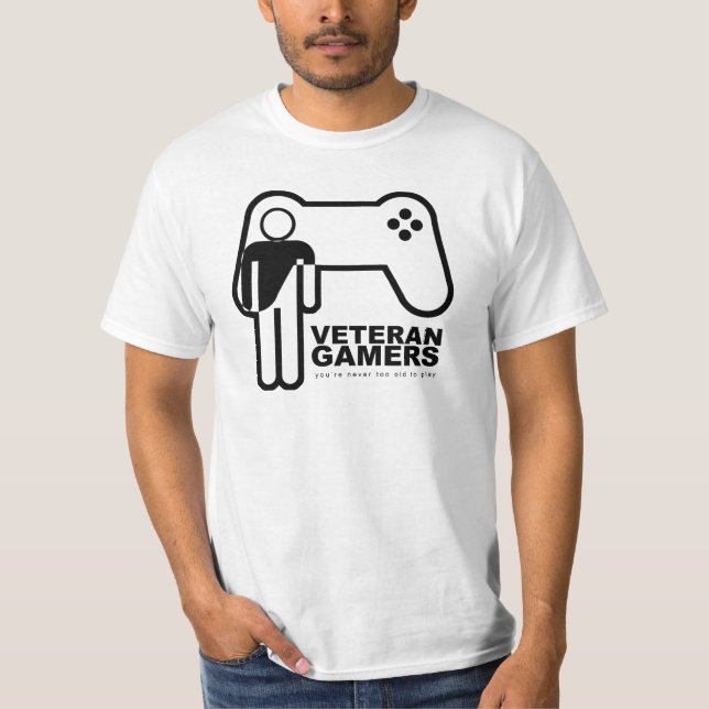 VeteranGamers vitT-tröja Tee Shirt (Framsida)