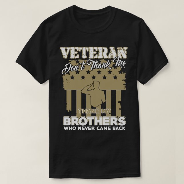 Veterangåvan, tackar inte mig t shirt (Design framsida)