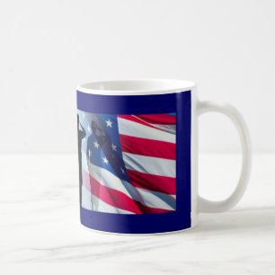 Veteranhonnör flaggamilitären kaffemugg