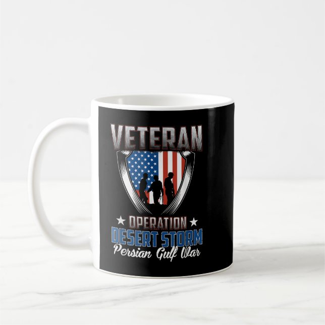 Veteranoperation Desert Storm Persian Bukt Krig Kaffemugg (Vänster)