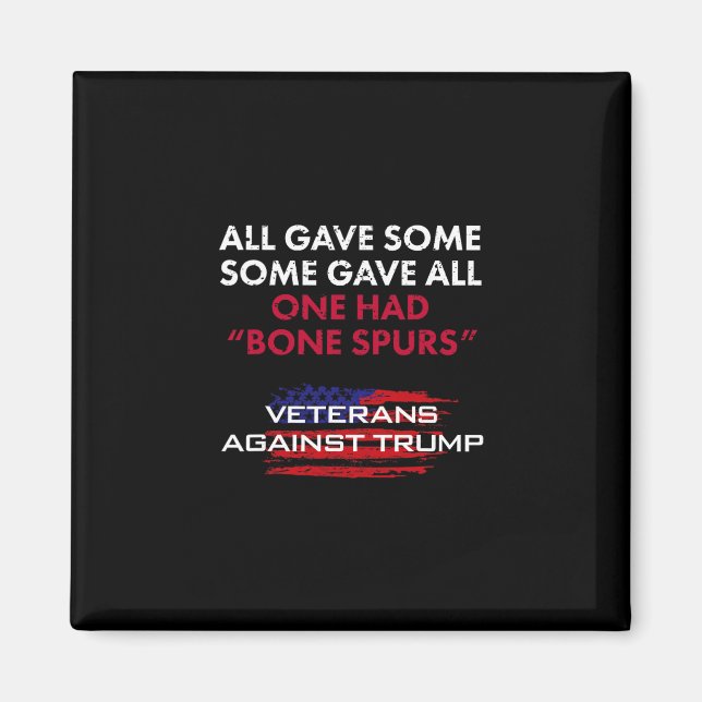 Veterans Anti-trump Draft Dodger Bone Spurs For Ve Magnet (Framsidan)