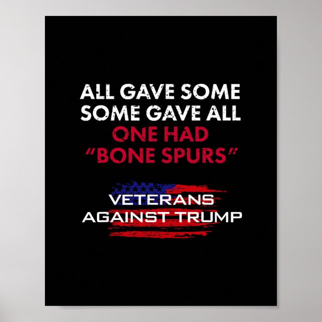 Veterans Anti-trump Draft Dodger Bone Spurs For Ve Poster (Framsidan)