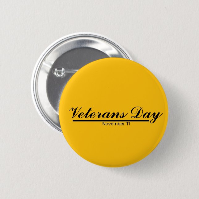 Veterans Day Buttons Knapp (Framsida & baksida)