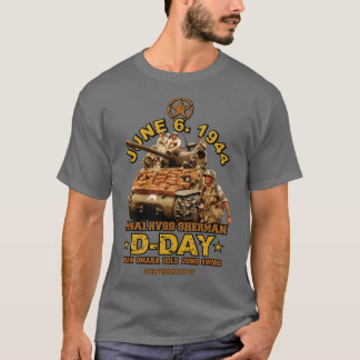 VETERANS DAY DDAY 1944 HVSS SHERMAN T SHIRT
