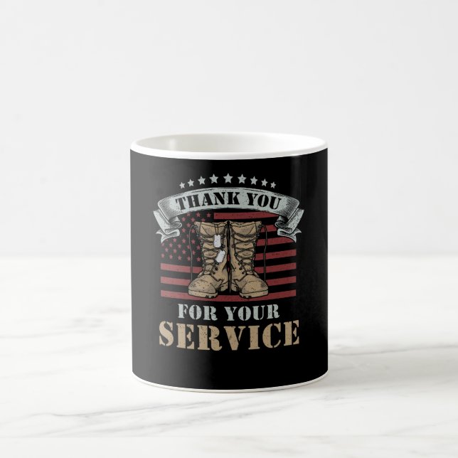 Veterans Day Gift Thank You for your service Kaffemugg (Center)