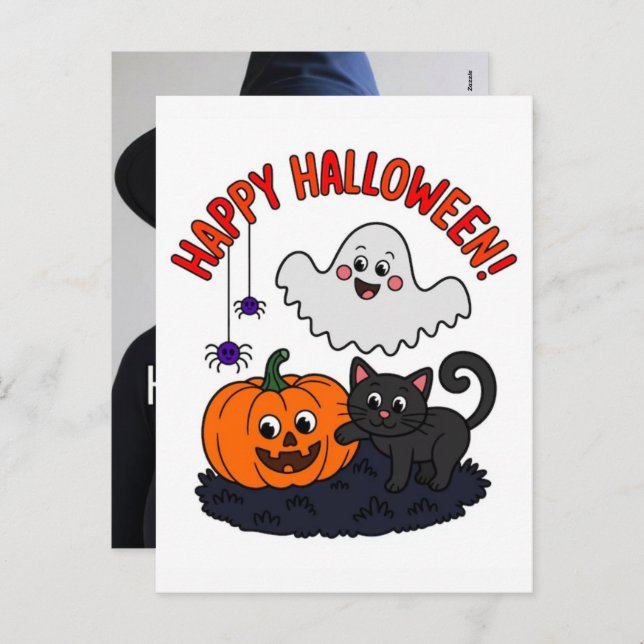 Veterans Day, Halloween, and Christmas 2025  Helg Vykort (Fram/baksida)