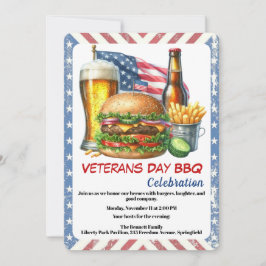 Veterans Day Invitation | Honoring Heroes BBQ Inbjudningar