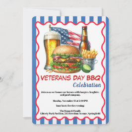 Veterans Day Invitation | Honoring Heroes BBQ Inbjudningar