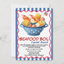 Veterans Day Invitation | Seafood Boil Celebration Inbjudningar