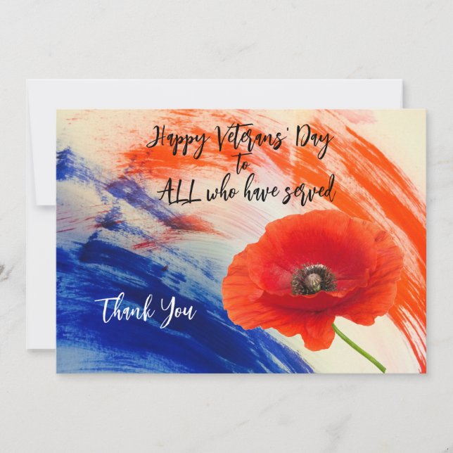 Veterans Day - kort - kort (Framsida)