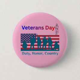 Veterans Day ljusrosa Knapp