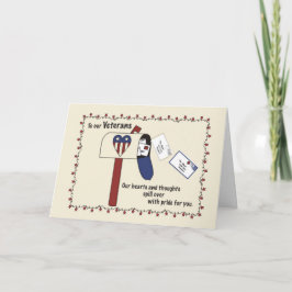 "Veterans Day Mailbox Patriotic", tänker på dig, S Kort