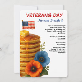 Veterans Day | Pancake Breakfast Celebration Inbjudningar