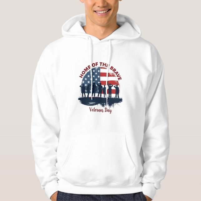 Veterans Day Patriotic Tee Hoodie (Framsida)