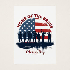 Veterans Day Patriotic Tee Visitkort