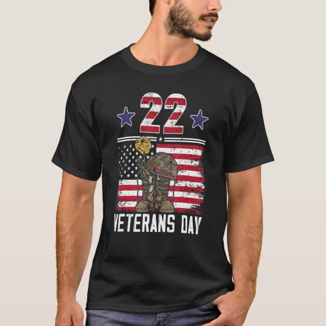 Veterans Day Proud Veteran Dad Son Papa Grandpa T Shirt (Framsida)
