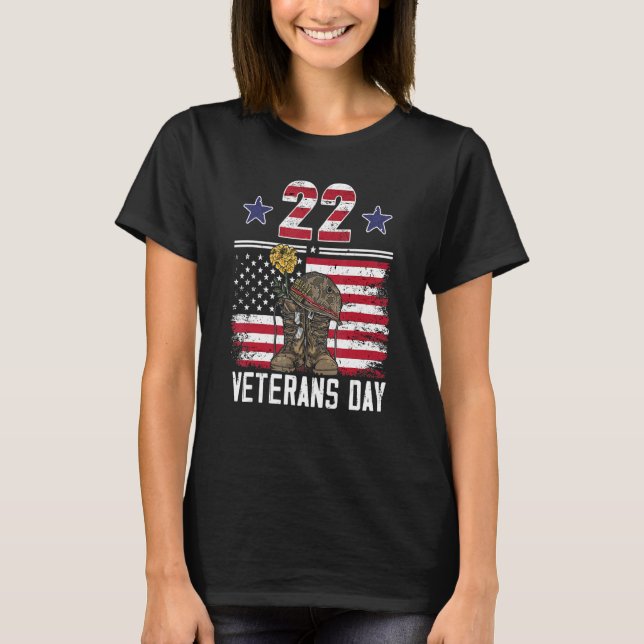 Veterans Day Proud Veteran Dad Son Papa Grandpa T Shirt (Framsida)