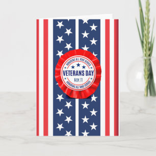 Veterans Day Rosette Kort