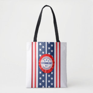 Veterans Day Rosette Tote Tygkasse