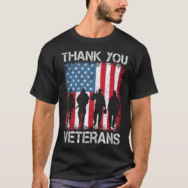 Veterans Day Shirt ger Tack Veterans Tshirt T Shirt (Framsida)
