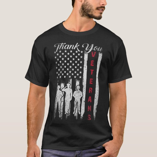 Veterans Day Tack Veterans Proud Patriotic Us T Shirt (Framsida)