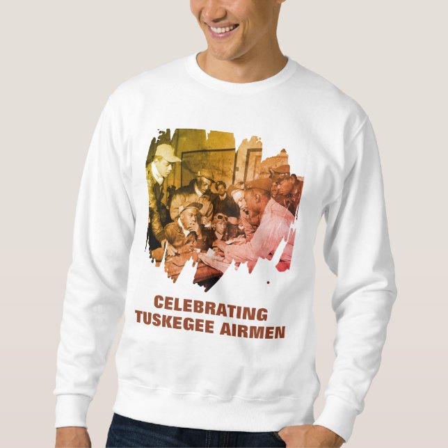 Veterans Day TUSKEGEE AIRMEN African Hero Lång Ärmad Tröja (Framsida)