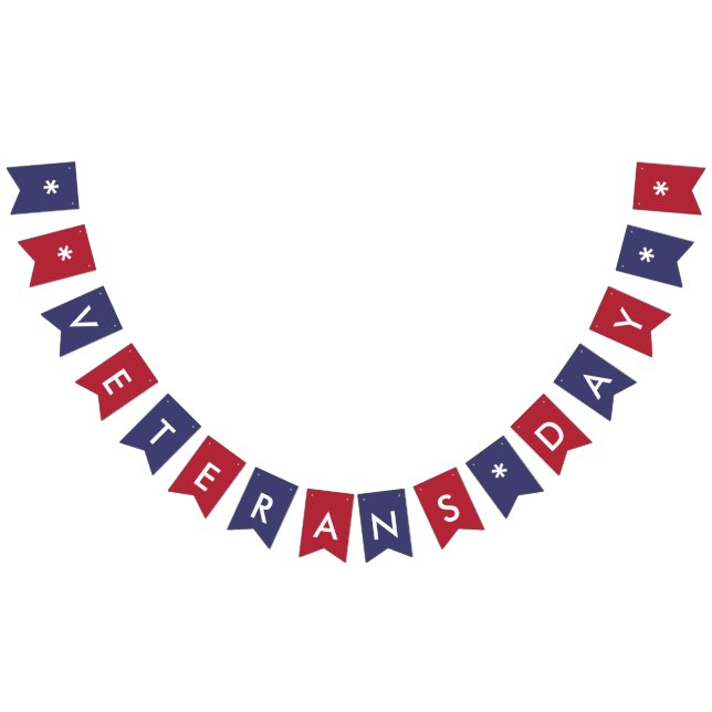 Veterans Day Typography American Flagga Färg (Alla)