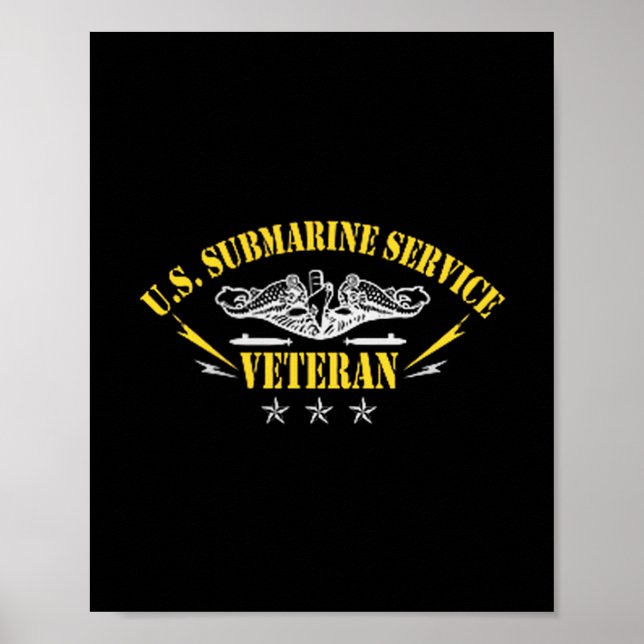 Veterans Day U.s Submarine Force Silent Service Lo Poster (Framsidan)