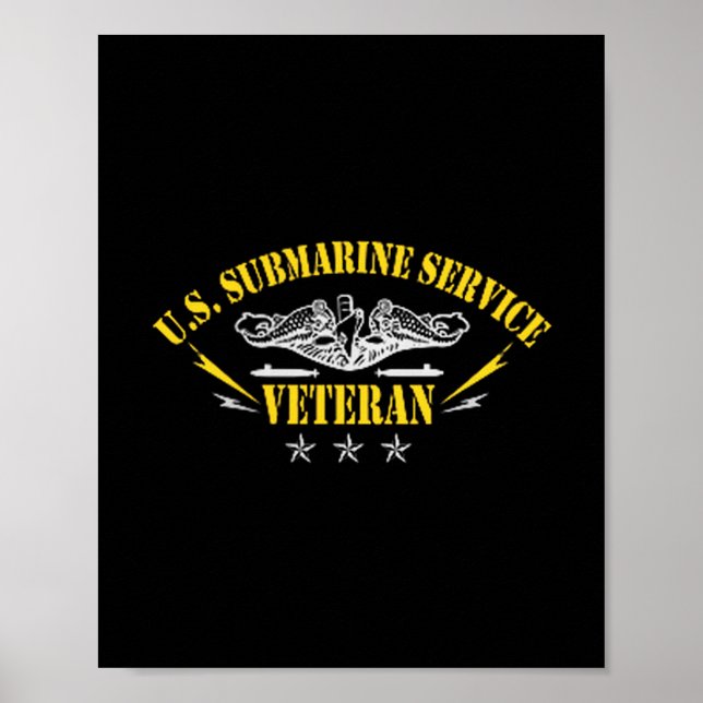 Veterans Day U.s Submarine Force Silent Service Lo Poster (Framsidan)