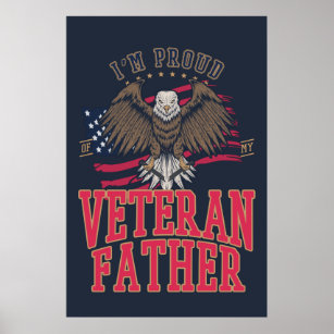 Veterans Day Veteran Fars dag Pappa Hero Poster