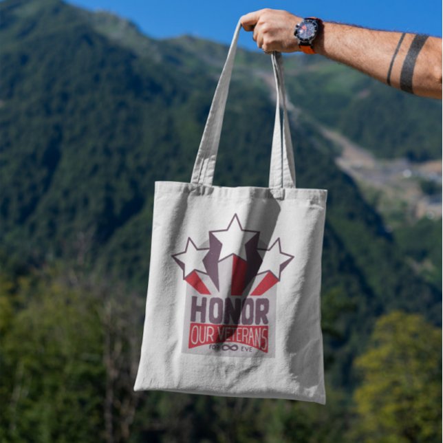 Veterans Day Vintage Badge Tygkasse (Skapare uppladdad)