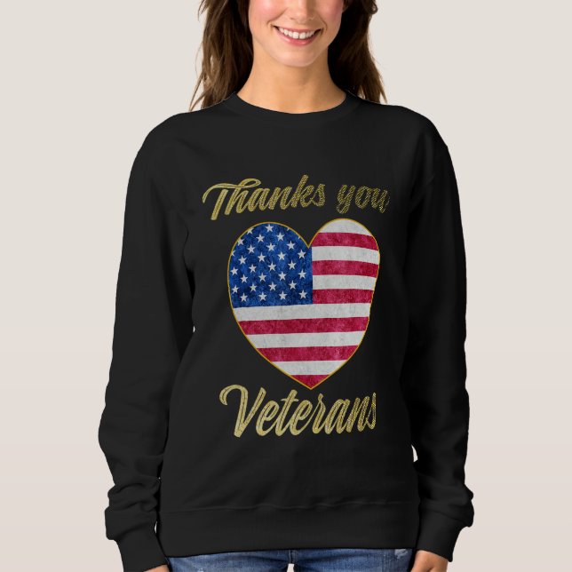 Veterans Day with American flag for Men Dad Women  T Shirt (Framsida)