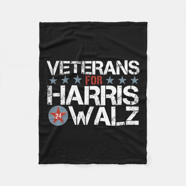 Veterans For Kamala Harris Tim Wheimer 2024 Vets U Fleecefilt (Framsidan)