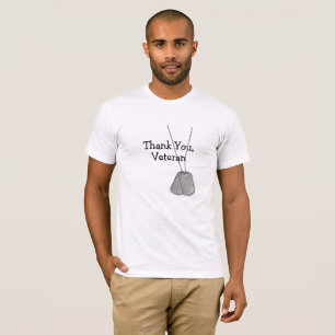 Veterans Militär Hundmärken Tack T-Shirt