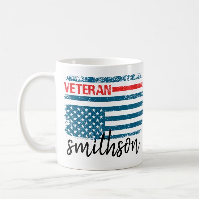 Veterans Mugg | Patriotic Coffee Kopp för militärt (Vänster)