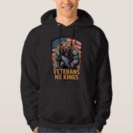 Veterans No Kings Graphic Bear Hoodie