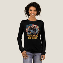 Veterans No Kings Graphic Bear T Shirt
