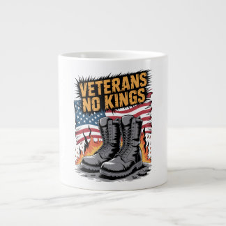 Veterans No Kings USA Flag Jumbo Mugg